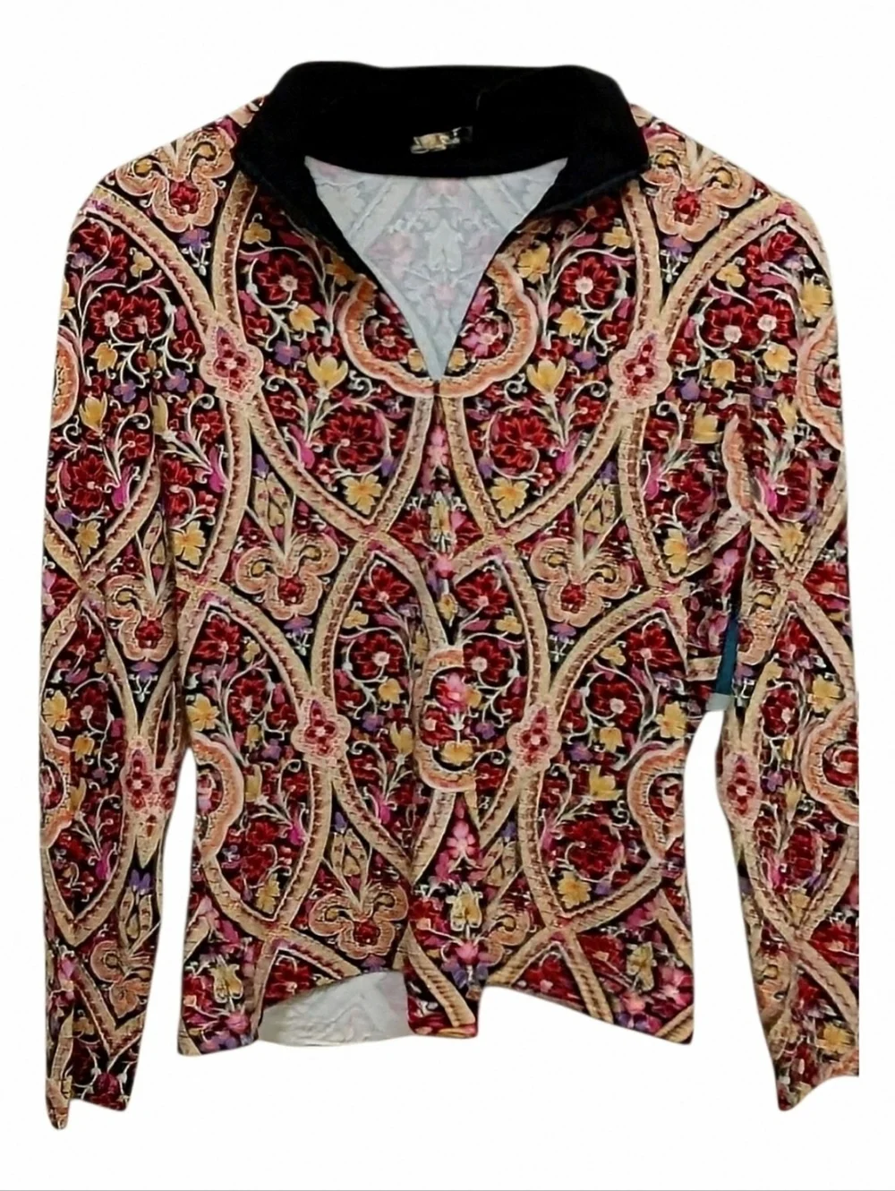 J. Mclauglin Catalina Cloth 1/4 Zip Long Sleeve Popover Top. Sz. L. - Picture 2 of 10